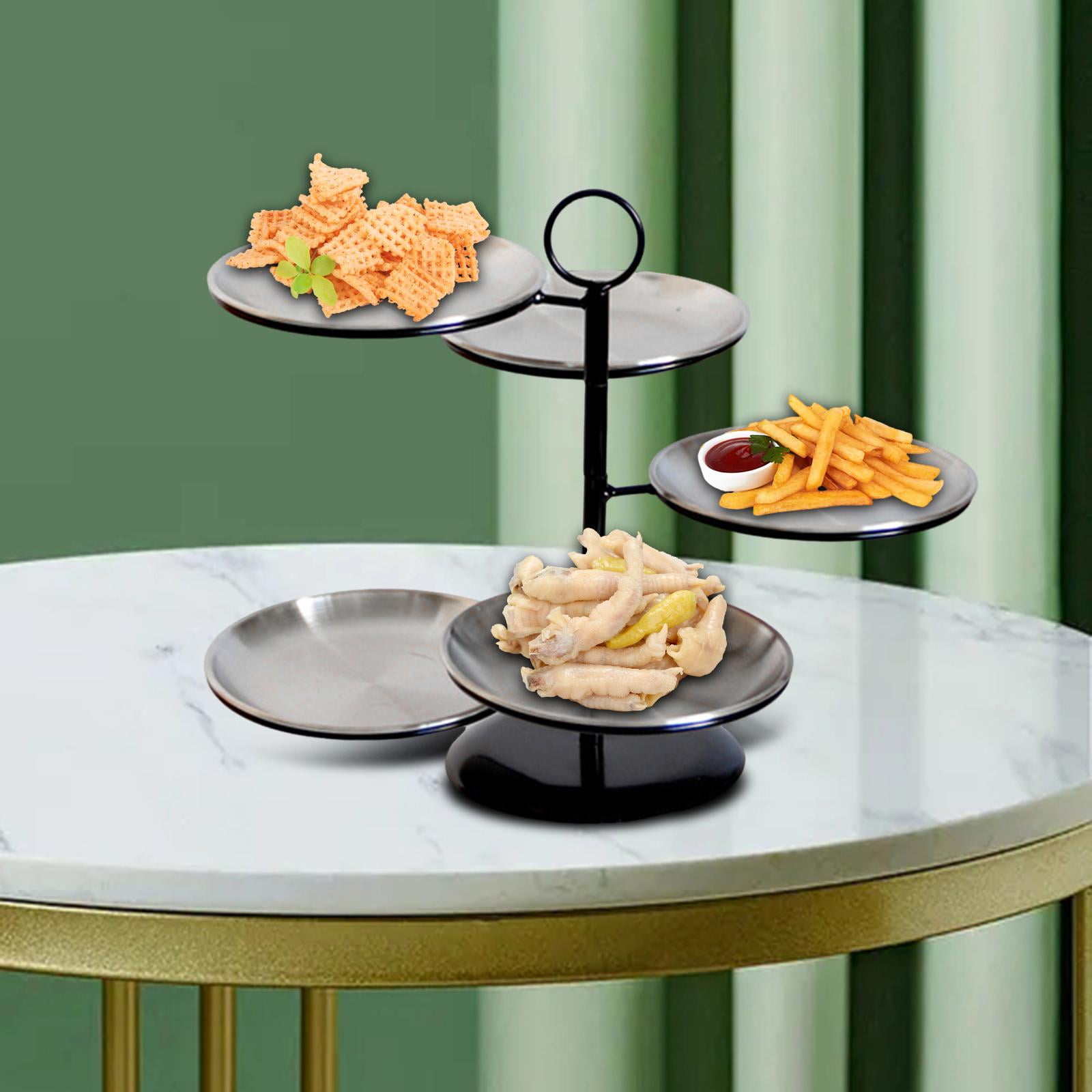 Fruits Snack Serving Platter, Serving Stand and Platters Set, 5 Plate