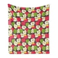 thumbnail image 1 of Fruits Soft Flannel Fleece Throw Blanket, Abstract Red and Green Varieties of Winter Juicy Vitamin Sources Fresh Food, Cozy Plush for Indoor and Outdoor Use, 50" x 70", Multicolor, by Ambesonne, 1 of 5