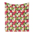 thumbnail image 1 of Fruits Soft Flannel Fleece Throw Blanket, Abstract Red and Green Varieties of Winter Juicy Vitamin Sources Fresh Food, Cozy Plush for Indoor and Outdoor Use, 70" x 90", Multicolor, by Ambesonne, 1 of 5