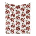 thumbnail image 1 of Fruits Soft Flannel Fleece Throw Blanket, Pomegranate Flowering Blurry Watercolor Mediterranean Taste Shrub Image, Cozy Plush for Indoor and Outdoor Use, 50" x 60", Red Umber Rose, by Ambesonne, 1 of 5