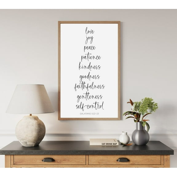 The Fruits Of The Spirit Sign Wall Art Canvas Artwork Wall Decor Galatians 5:22-23 Prints Painting Art Prints Picture Home Above Bed Decoration No Frame