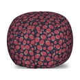 thumbnail image 1 of Fruits Storage Toy Bag Chair, Raspberries Pastel Raw Forest Tastes Delicious Fresh Garden on Dark Back, Stuffed Animal Organizer Washable Bag, Small Size, Dark Pink Night Blue, by Ambesonne, 1 of 3