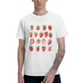 thumbnail image 1 of Fruits Strawberry Men's T-Shirt Cotton 100% Summer Tops Fashion Casual Fruits Strawberry Short Sleeves for Men Women Round Collar Top Tees, 1 of 6