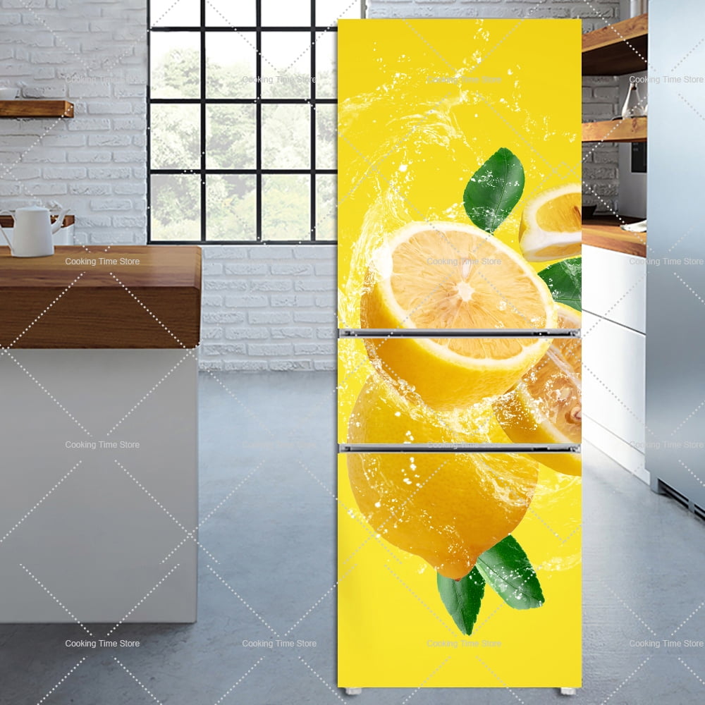 Fruits Theme 3D Self Adhesive Fridge Wrap Stickers Removable Peel and ...