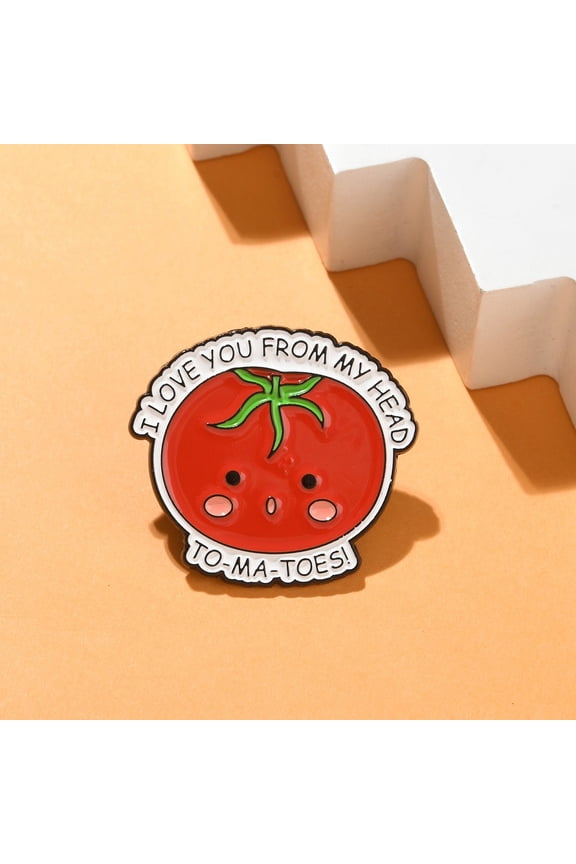 Fruits Theme Enamel Pins Electrophoresis Black Plated Zinc Alloy Brooches 27x30mm DIY