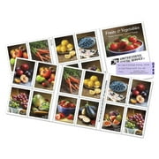 Fruits & Vegetables 1 Book of 20 USPS First Class Forever Postage Stamps Garden Birthday Anniversary Wedding Celebration (20 Stamps)