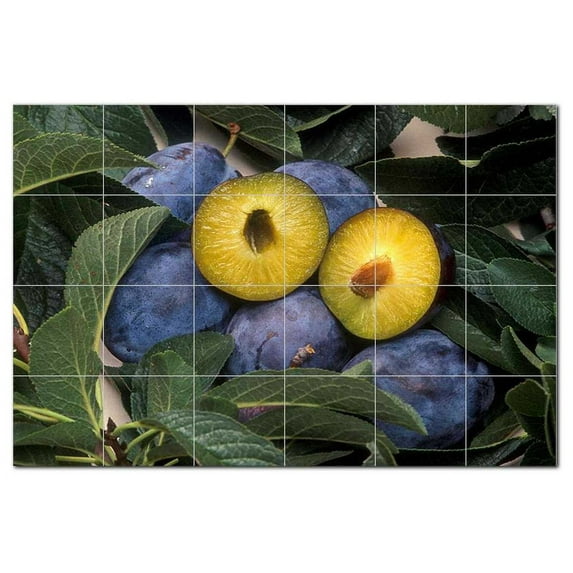 Fruits Vegetables Ceramic Tile Mural Kitchen Backsplash Bathroom Shower, 405229