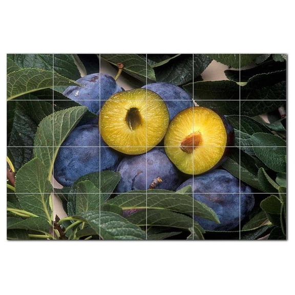 Fruits Vegetables Ceramic Tile Mural Kitchen Backsplash Bathroom Shower, 405229