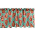 thumbnail image 1 of Ambesonne Fruits Valance Pack of 2, Tropical Papaya Slices Art, 54"X18", Dark Coral and Seafoam, 1 of 4