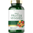 Fruits and Veggies Supplement 250 Capsules Made with 30 Fruits and