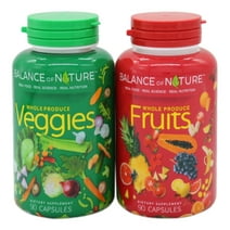 Fruits and Veggies  Supplement - Whole Food Supplement with Superfood Fruits and Vegetables  - 180 Capsules- 1 Set