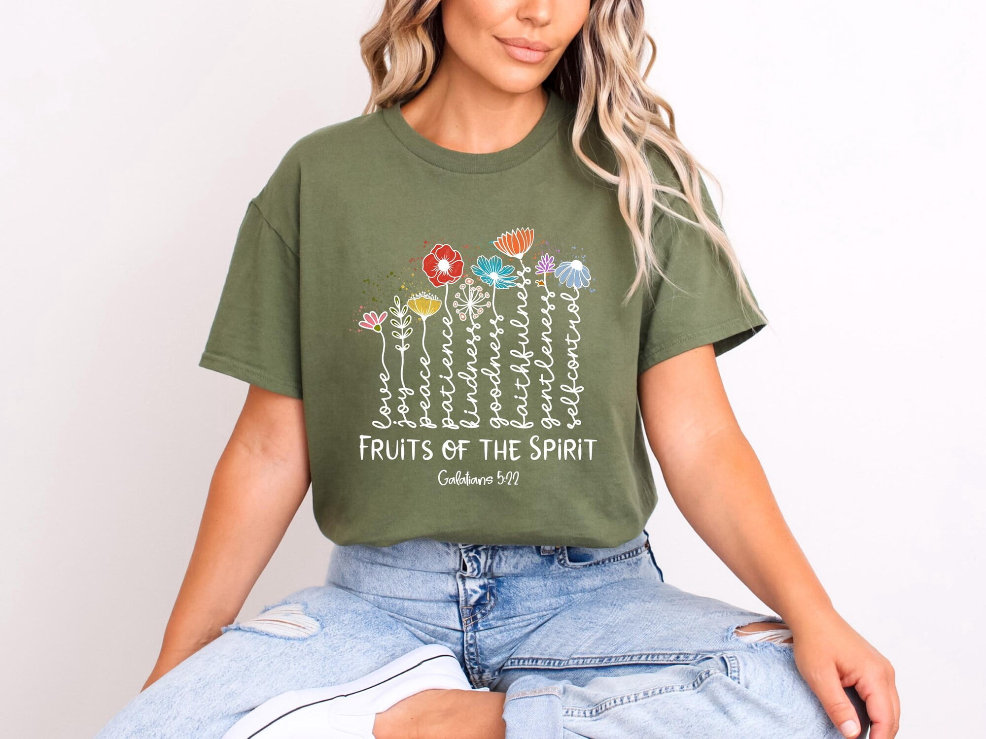 Fruits of the Spirit Shirt Christian Christmas Gift Jesus Tee Fruits of ...
