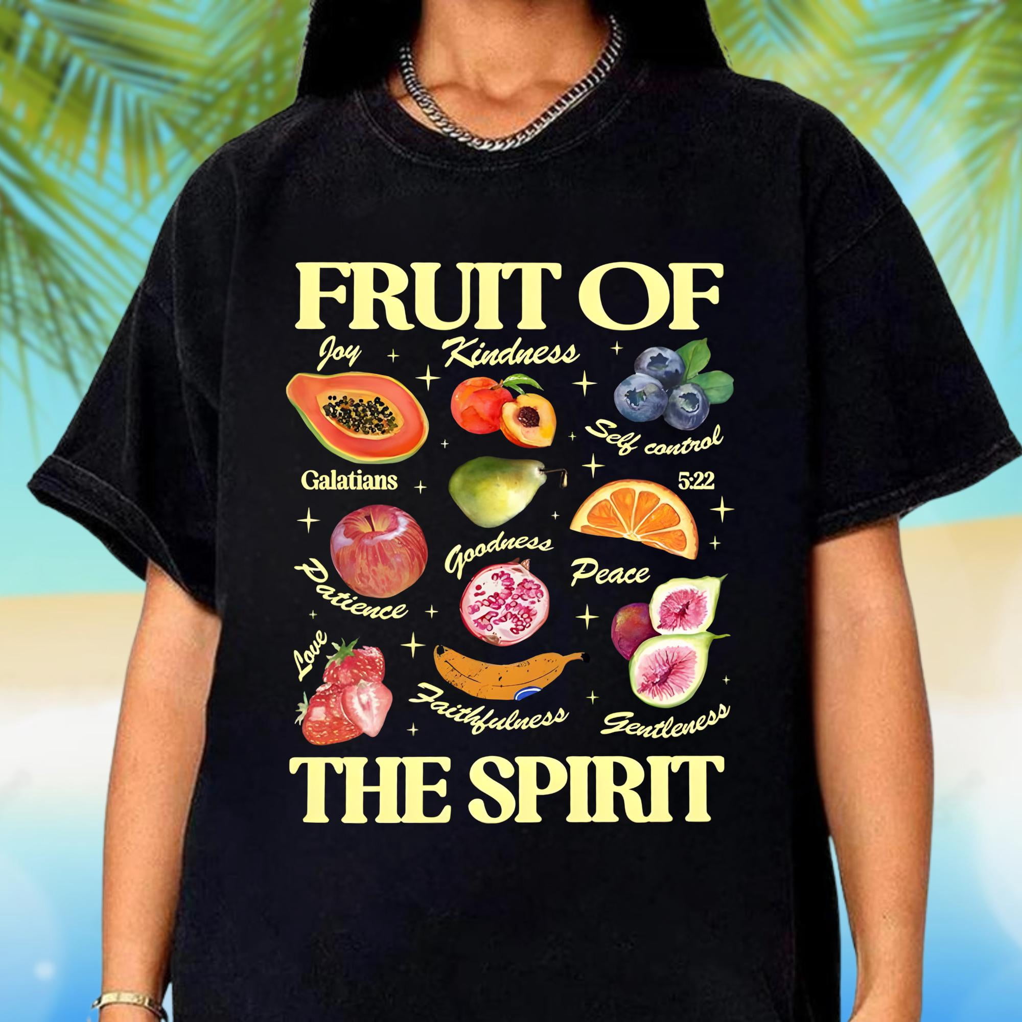 Fruits of the Spirit T-Shirt, Boho Christian Graphic T-shirt, Fruits ...