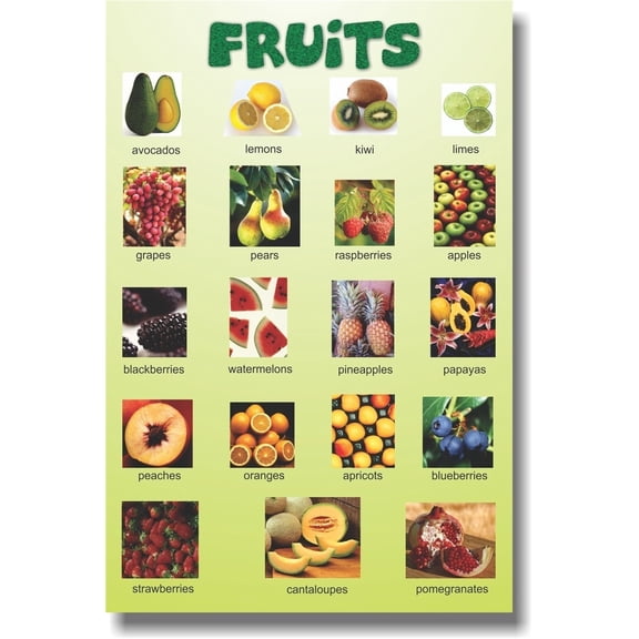 Fruits poster Classroom Food Science Poster