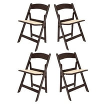 Resin Folding Chair w/ Cushion 500lb Indoor Outdoor Use by Chivari