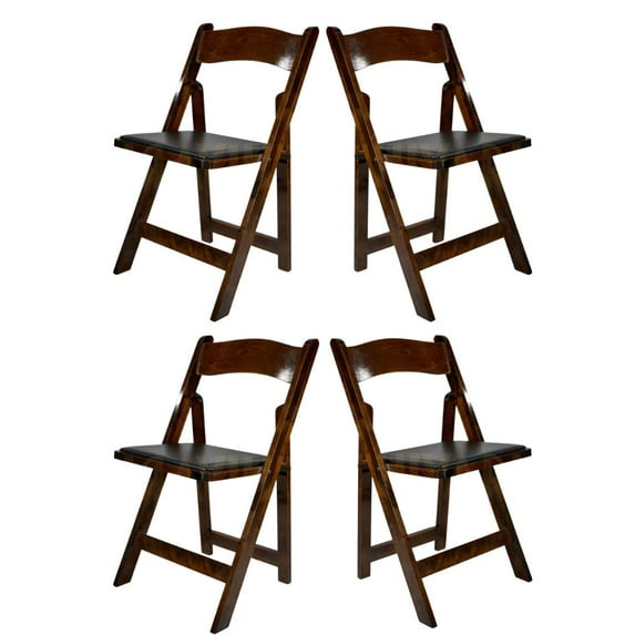 Chivari Toughwood Folding Stackable Chairs with Comfortable Padded Seats for Weddings and Formal Events