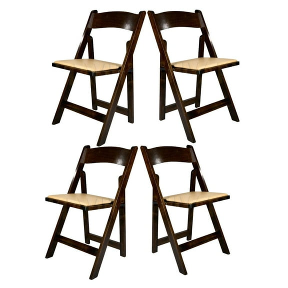Chivari Toughwood Folding Stackable Chairs with Comfortable Padded Seats for Weddings and Formal Events