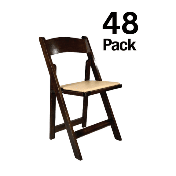 ToughWood Folding Chair with Cushion by Chivari, 48 Chair Bundle by Chivari