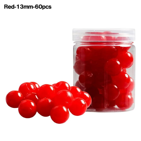 Fruity Artificial Carp Fishing Tackle With Box Fish food Carp fishing Flavor Beads Fishing Jelly Bait Bean Boilies RED-13MM-60PCS