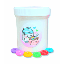 Froot Loops Cereal Milk Thick & Glossy Slime Sensory Fidget Toy 4oz Hoshimi Slimes