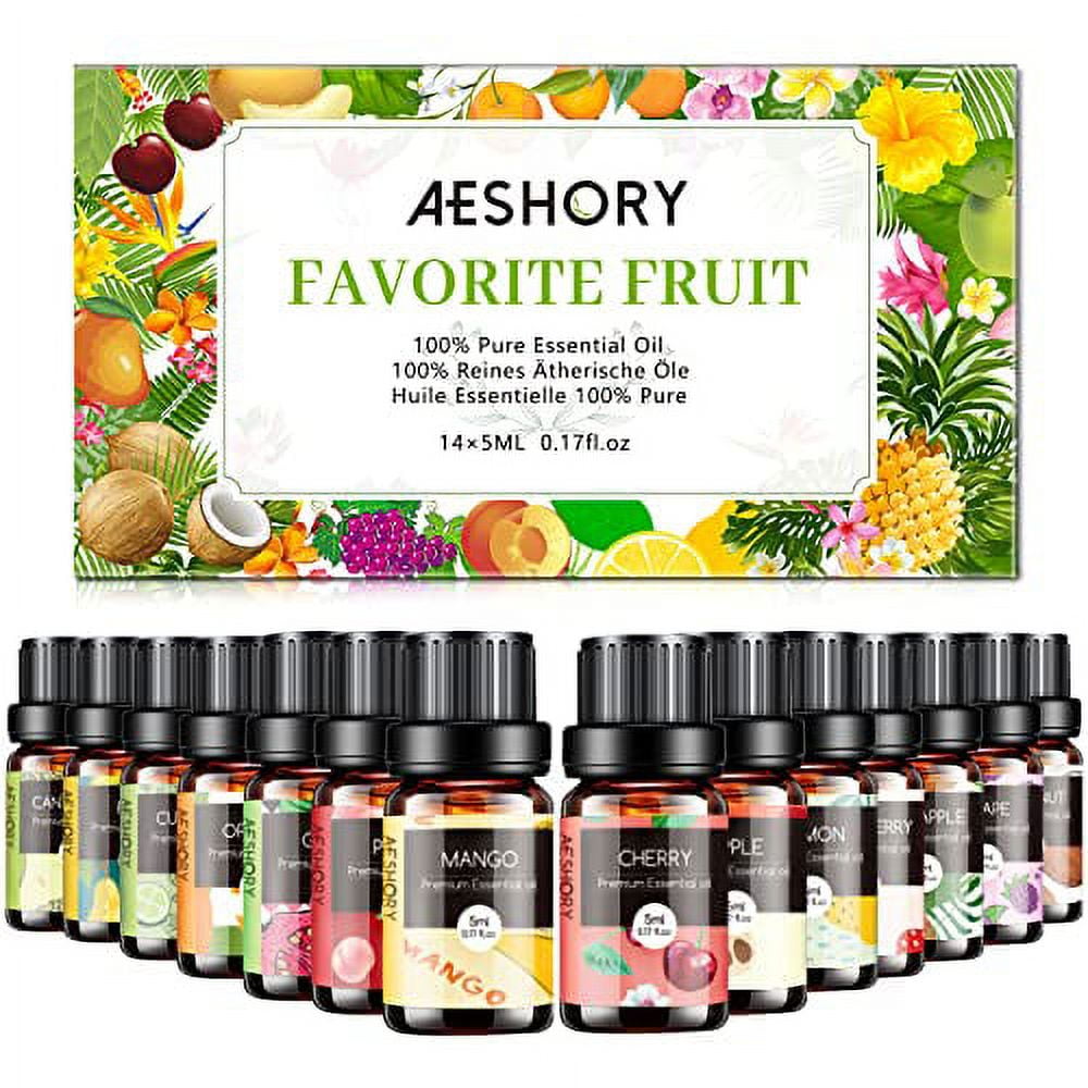 Fruity Essential Oils Set TOP 14 Fragrance Oil for Diffusers, Candle