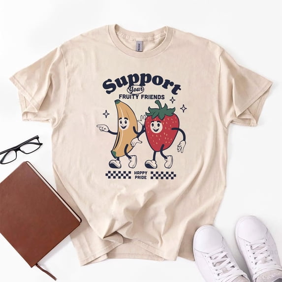 Fruity Friends T-shirt, LGBT Pride Tee, Pride Rainbow T-shirt, Pride Parade Shirt, Happy Pride Month Shirt