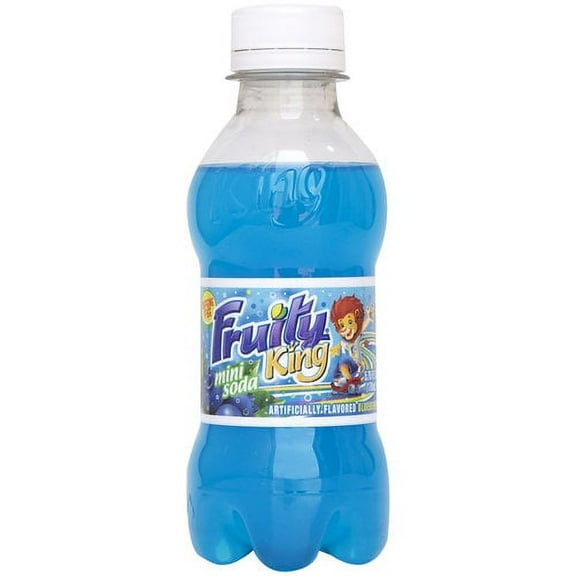 Fruity King Mini Soda, Blueberry, 5.75 Fl Oz