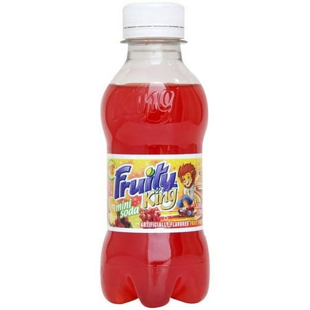 Fruity King Mini Soda, Fruit Punch Flavor, 5.75 Fl Oz
