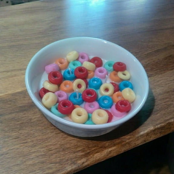 Fruity Loop Cereal bowl candle