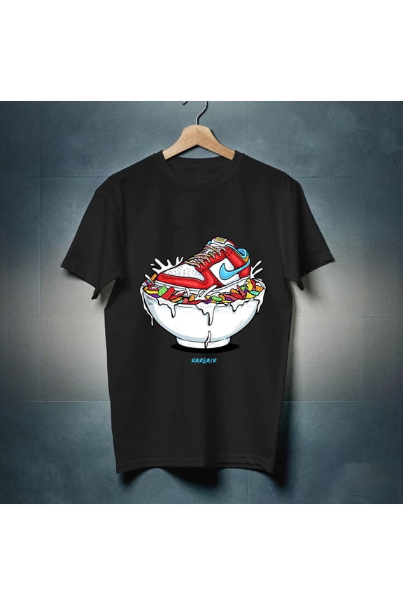 Fruity Pebbles Dunk Sneaker Match Tee,Unisex T-Shirt Fruity Pebbles Bowl
