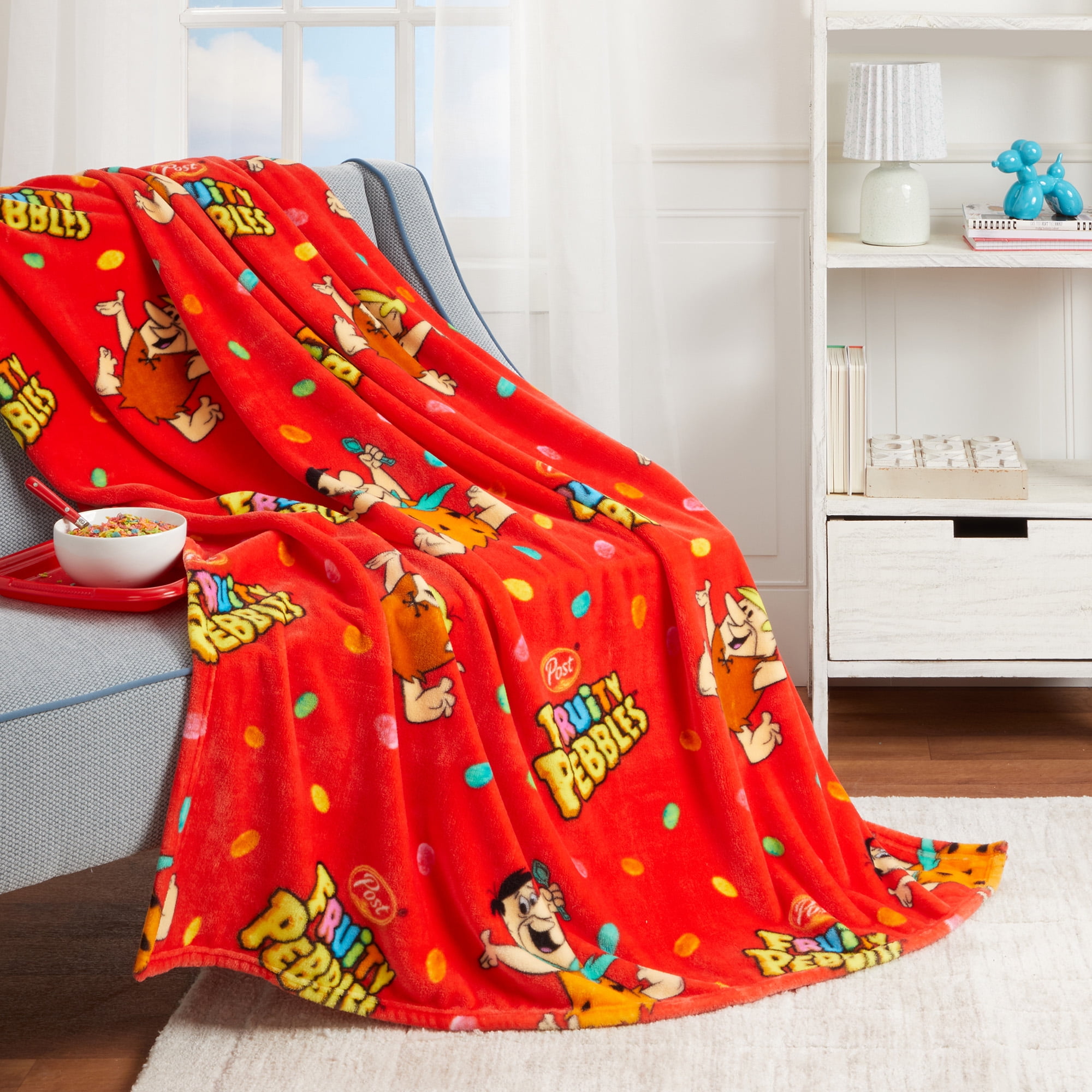 Fruity Pebbles Silky Soft Plush Throw Blanket, 50 x 70