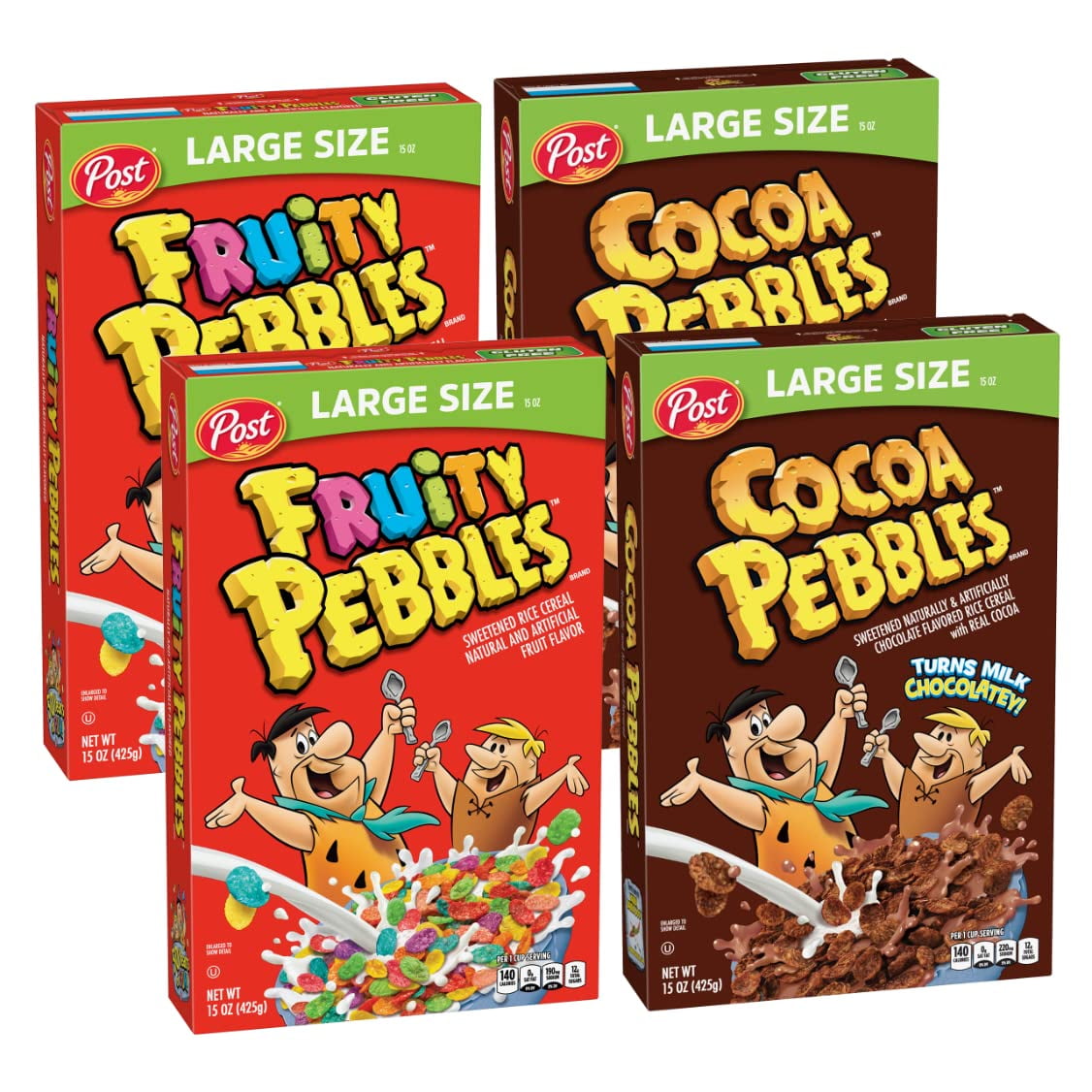 Fruity Pebbles and Cocoa Pebbles Large Size Variety Pack Gluten Fruity Pebbles and Cocoa Pebbles Large Size Variety Pack Gluten