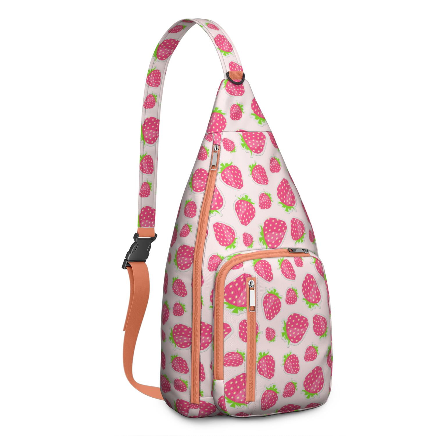 Fruity Strawberry Lover Fanny Pack – Water-resistant & Compact, Cute Berry Print, Perfect for Concerts, Travel & Outings