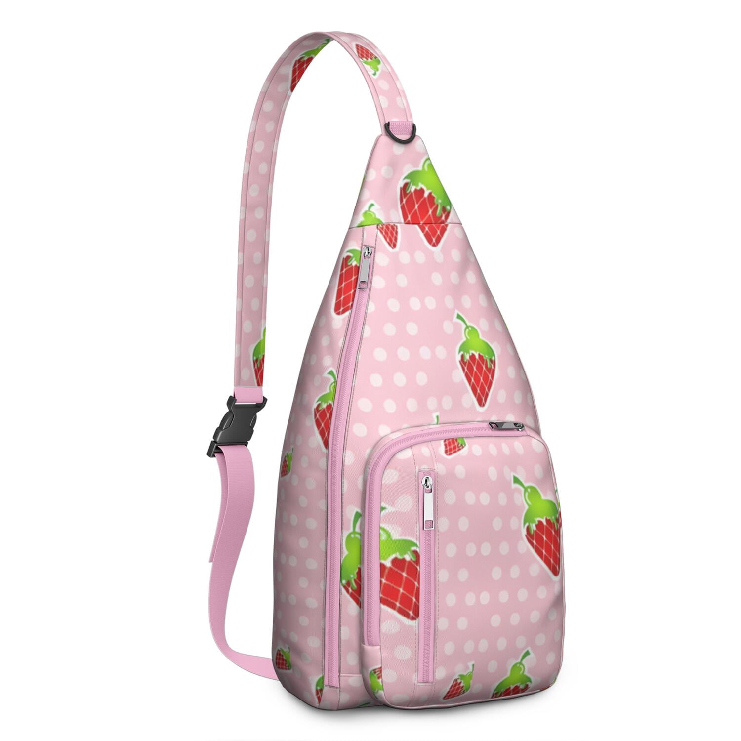 Fruity Strawberry Lover Fanny Pack – Water-resistant & Compact, Cute Berry Print, Perfect for Concerts, Travel & Outings