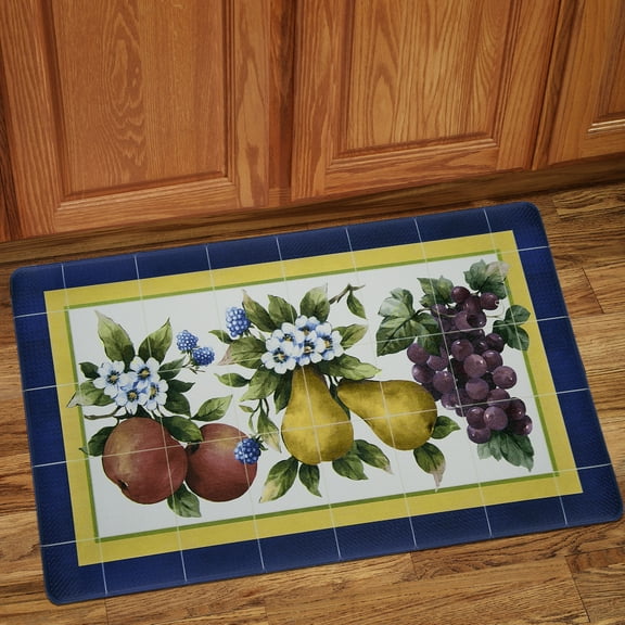 Fruity Tiles Memory Foam Anti-Fatigue Kitchen Floor Mat 18" x 30"