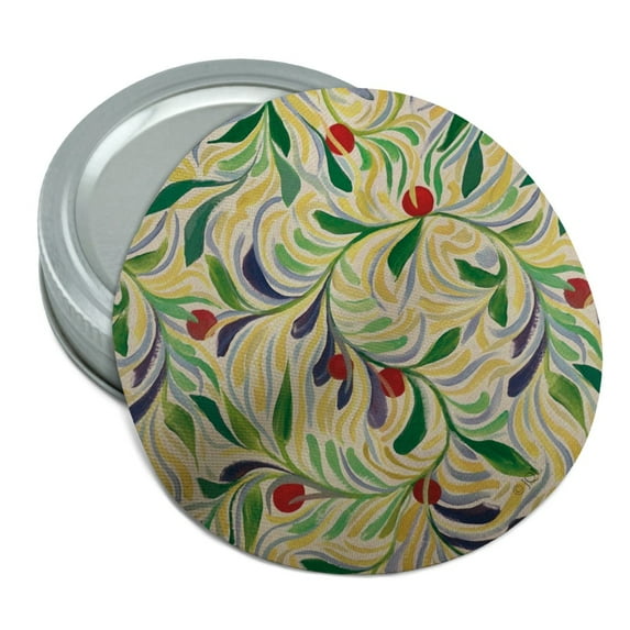 Fruity Vines Pattern Round Rubber Non-Slip Jar Gripper Lid Opener