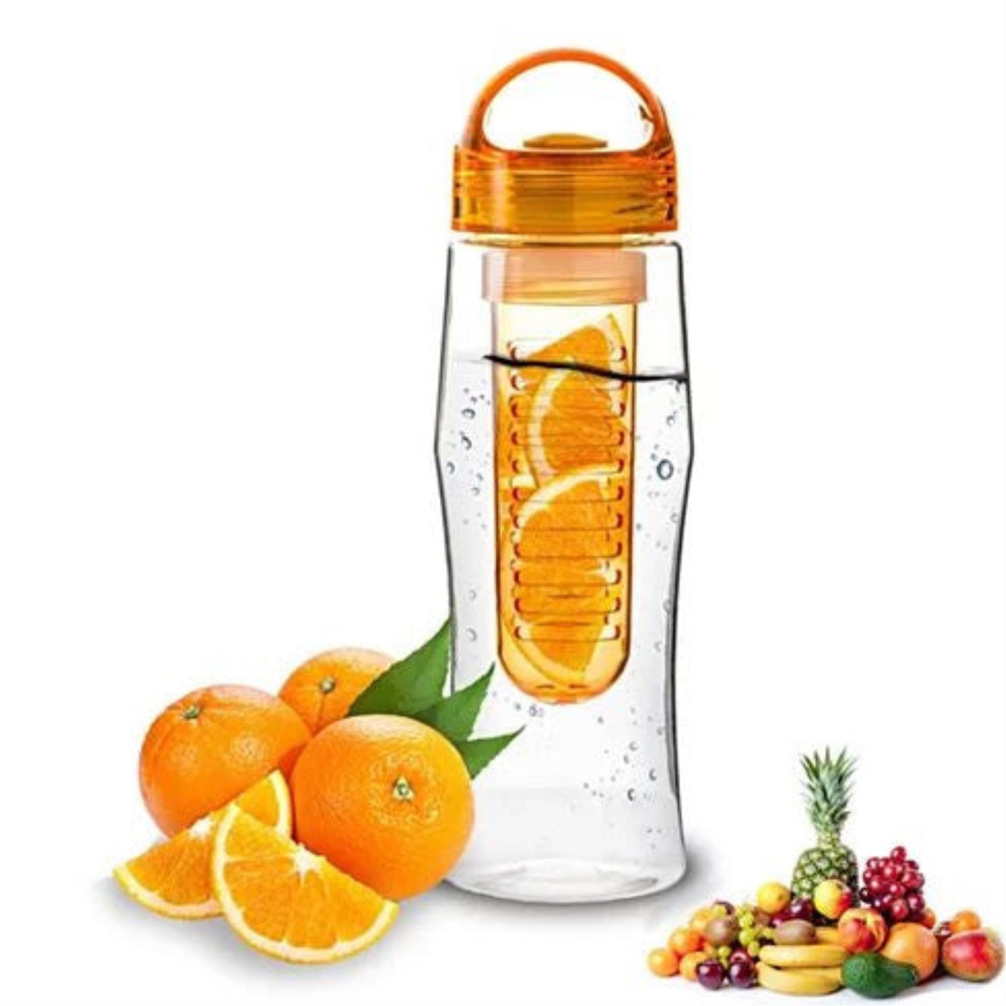 Fruitzola JAMMER Fruit Infuser Water Bottle In 4 Colors Orange