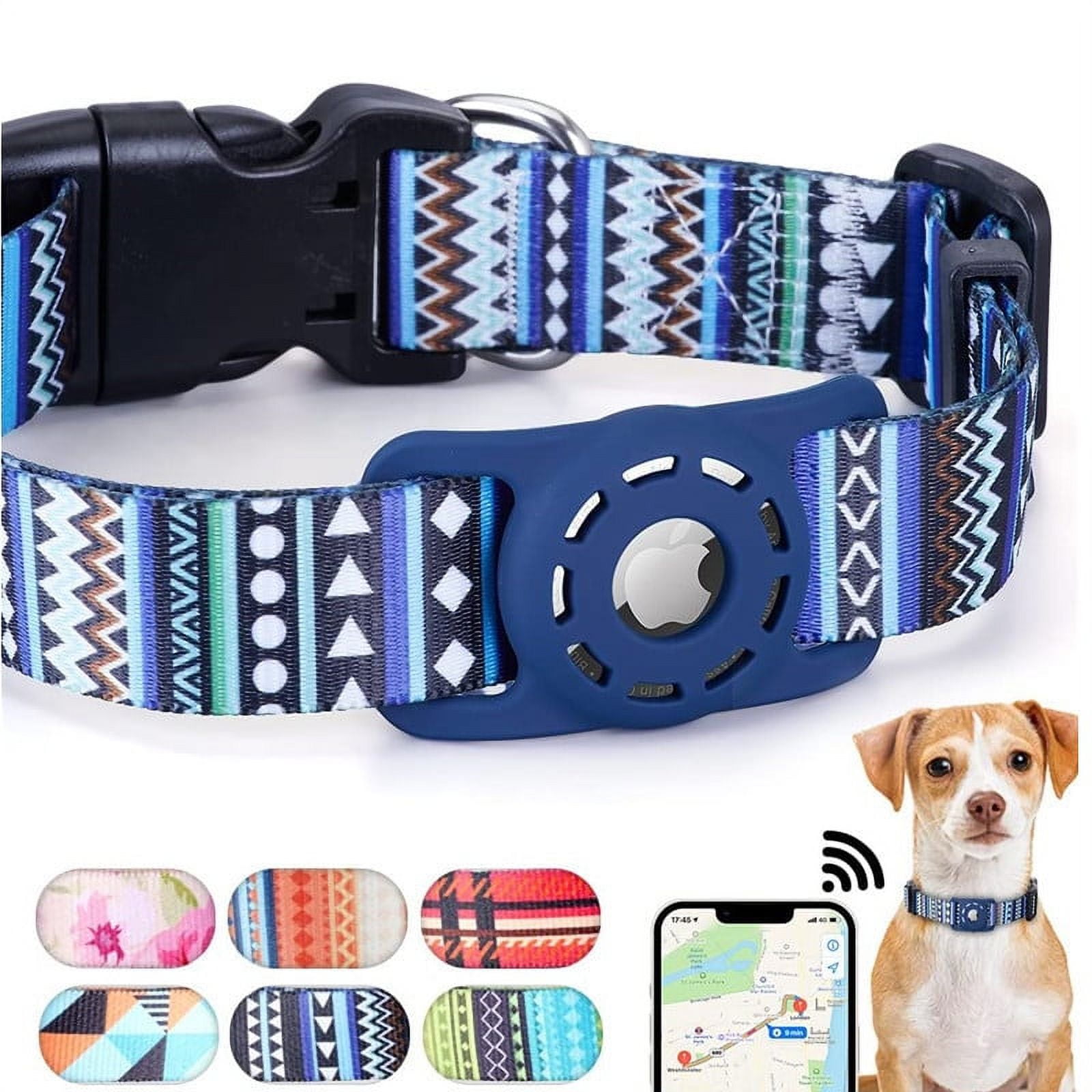 Frusde AirTag Dog Collar Compatible with Apple AirTag Cat Puppy Collar