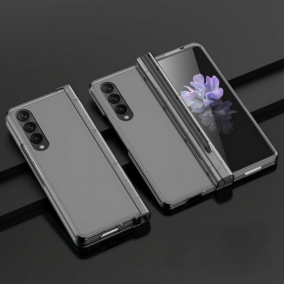 Frusde Clear Case Compatible with Samsung Galaxy Z Fold 4 with Screen Protector Pen Slot Shockproof Full Cover Z Fold 4 Case