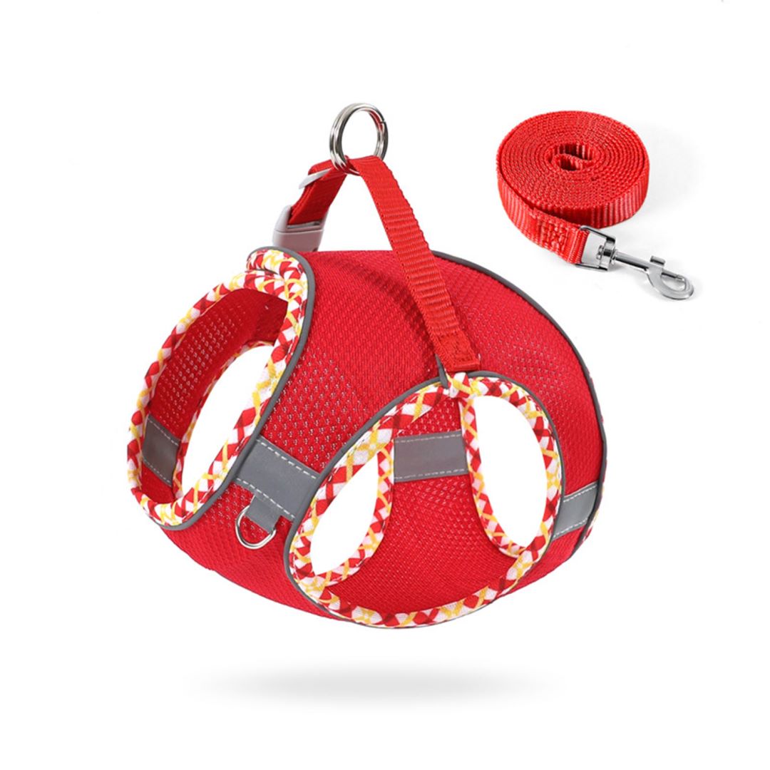 Frusde Dog Harness & Leash Set Adjustable for Small Medium Large Puppies Vest Harnesses for