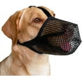 thumbnail image 1 of Frusde Dog Muzzle, Mesh Mask for Small, Medium and Large Dogs, Stop Biting, Barking and Chewing-Black, 1 of 7