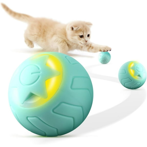Frusde Interactive Cat Toy Ball, Cat Balls Automatic Moving Rolling Cat Toys for Indoor Cat Kitten