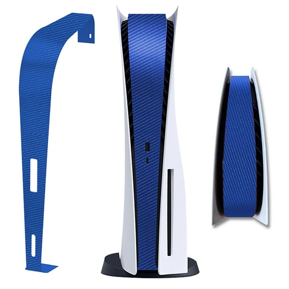 Frusde for PS5 Digital Edition Middle Skin, Console Center Part Protection Strip Film, Skin Sticker for PlayStation 5 Digital Edition Console- Blue
