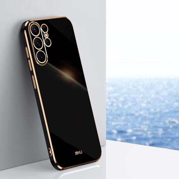 Frusde for Samsung Galaxy A55 Case Soft TPU Plating Shockproof Slim Business Case for Women Men