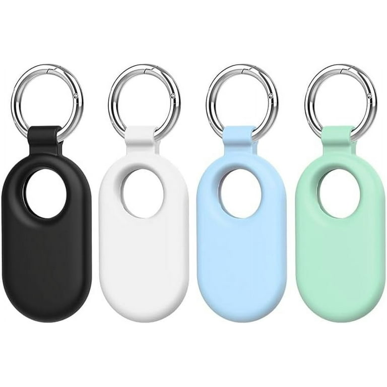 Frusde for Samsung Galaxy SmartTag2 Case, Protective Silicone Case for  Galaxy Smart Tag 2 with Key Ring for Keys 4pcs 