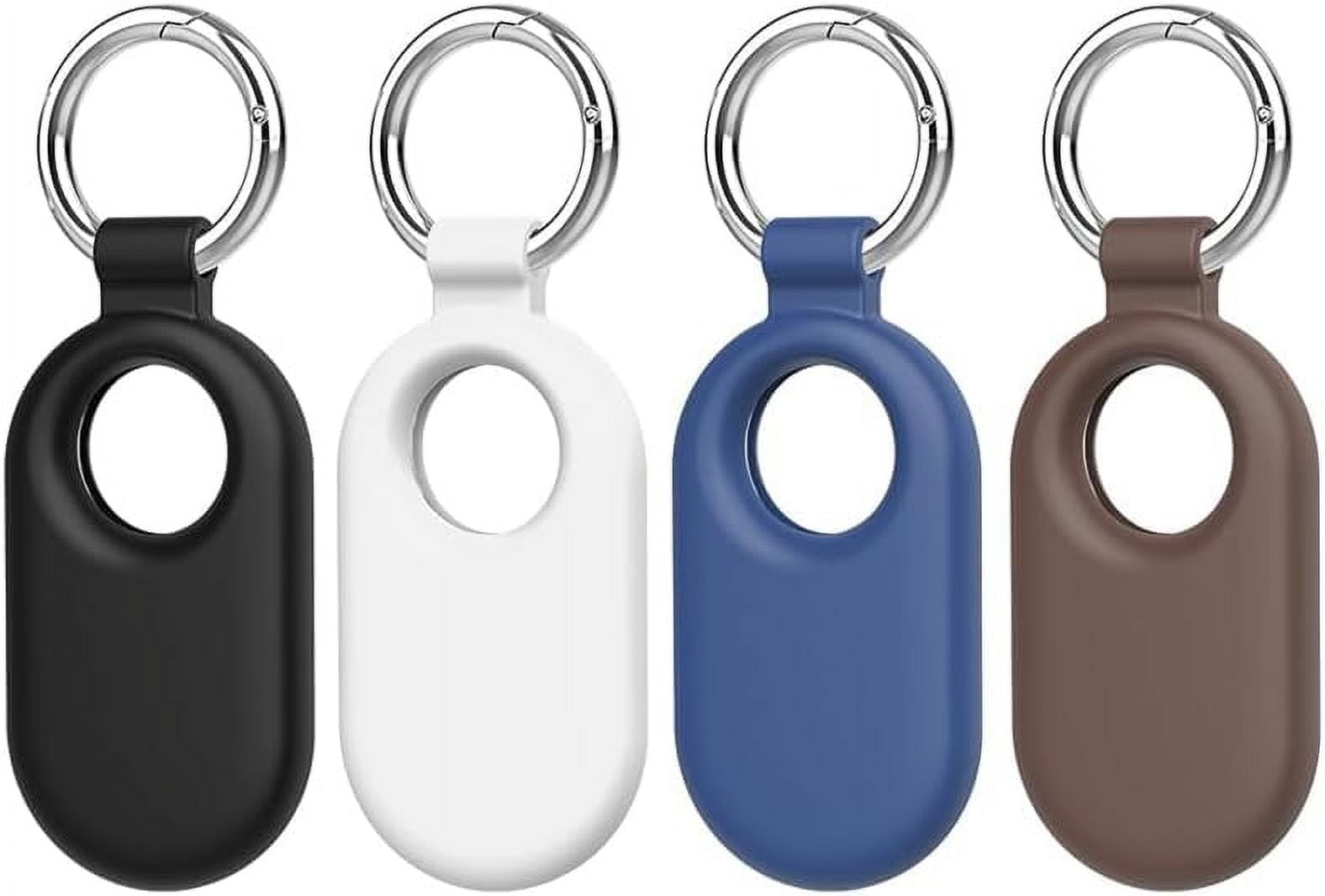 Frusde for Samsung Galaxy SmartTag2 Case, Protective Silicone Case for Galaxy  Smart Tag 2 with Key Ring for Keys 4pcs