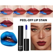 FrusdeLip Stain Peel Off, Long Lasting Waterproof Peel Off Lip Stain Lip Gloss for Women Girls