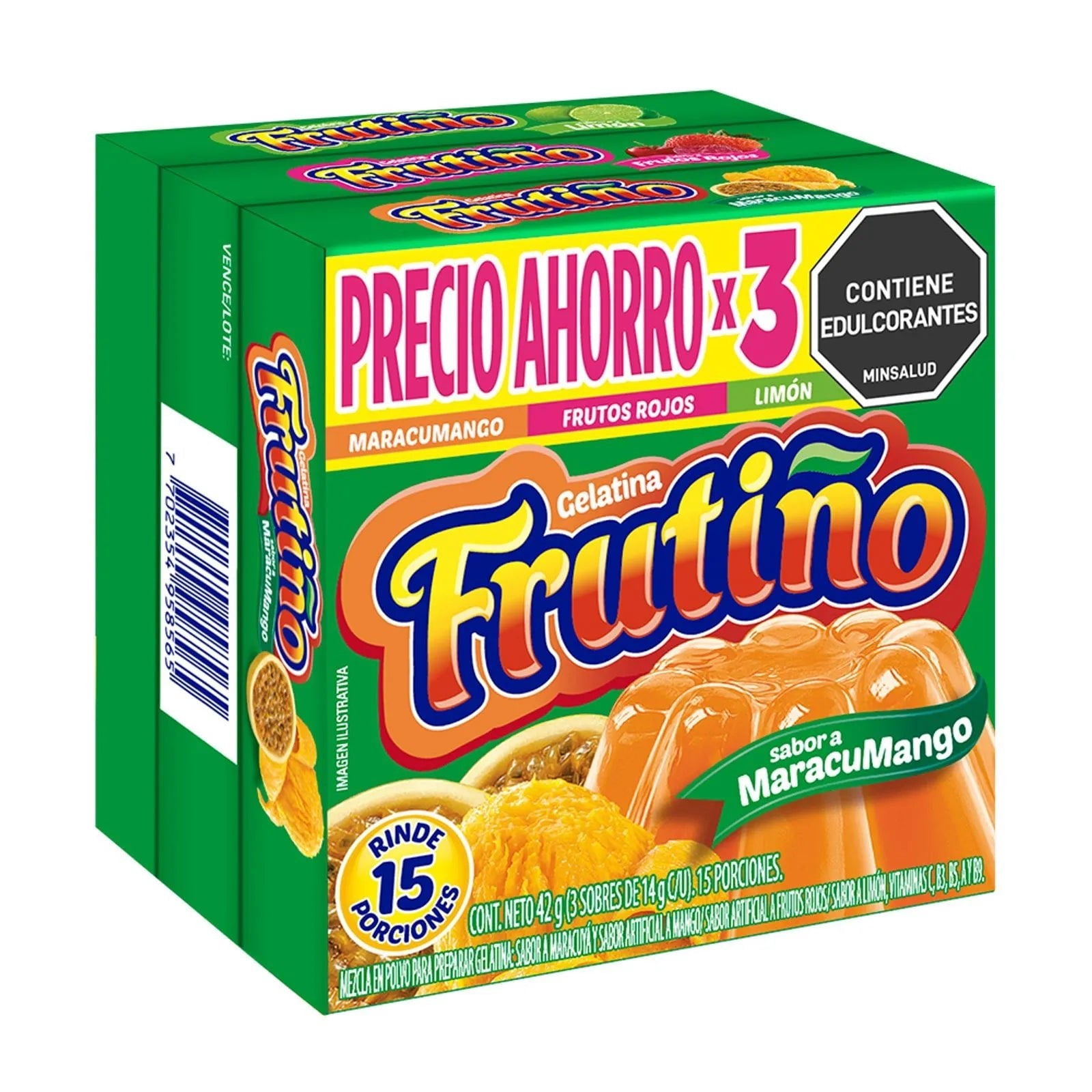 Frutiño Assorted Gelatin Mix – 3 Pack (42g Total / 1.48 oz ...