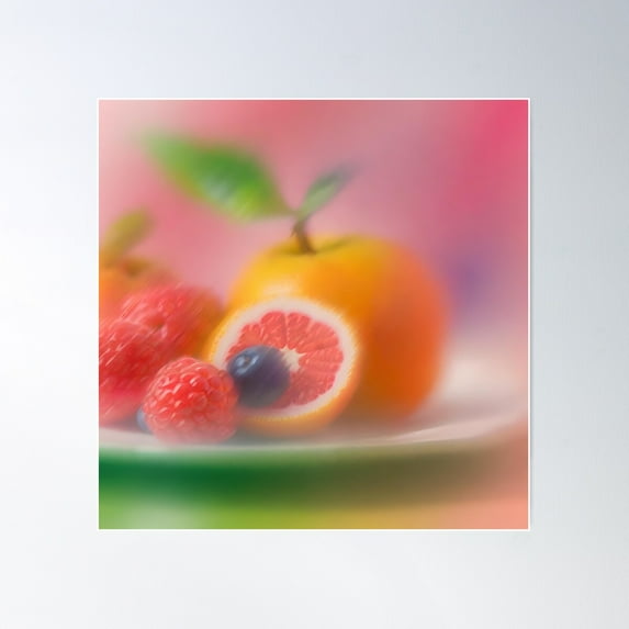 Frutica - Frutiger Aero Poster Wall Art, Modern Wall Decor For Living Room Bedroom, 30x30 UNFRAMED