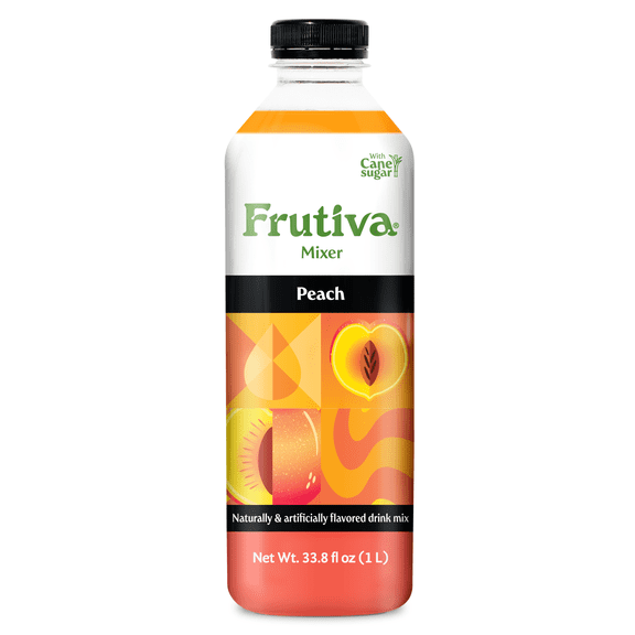 Frutiva Peach Craft Cocktail Mixer | Non-Diluted | 22+ Pours | 1 Liter